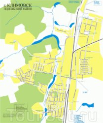Карта Климовска с улицами