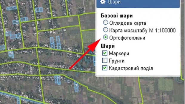 Карта Земельного Кадастра Украины