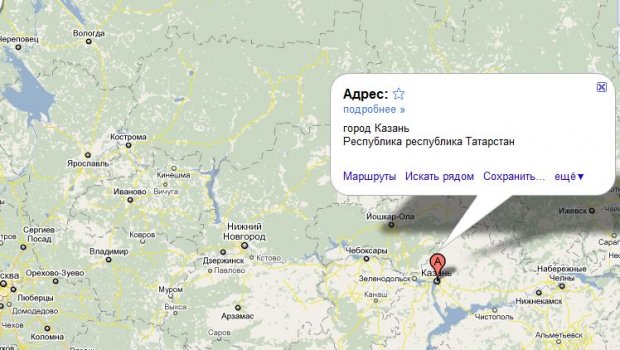 Казань на Карте Росси